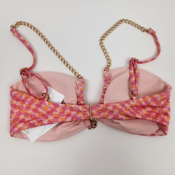 L*Space Sammie Bikini Top in Heat Waves Pink Size Small NWT - Picture 5 of 7